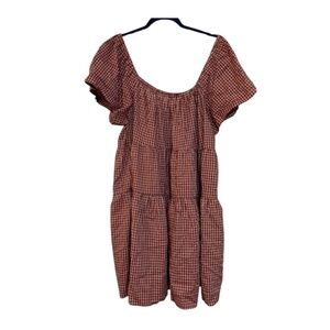 NWT Old Navy Red Checkered/ Gingham Mini Dress Sze XL